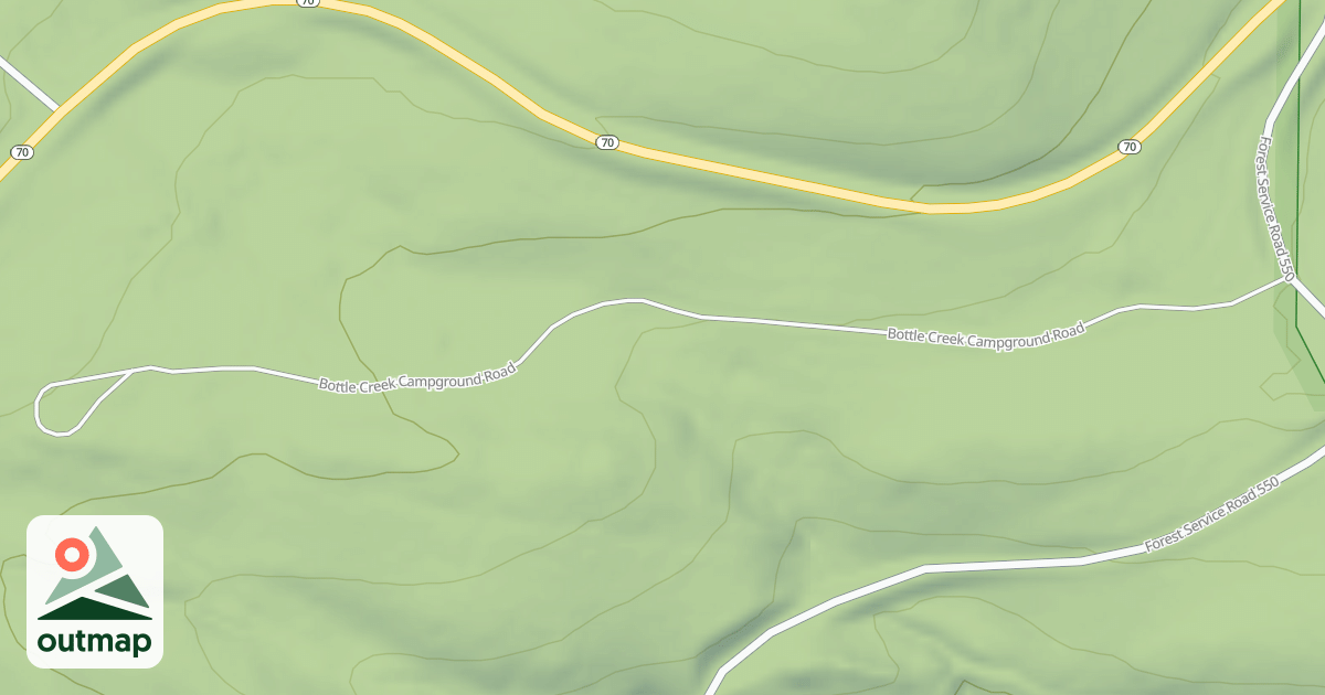 Map of BOTTLE CREEK C.G.