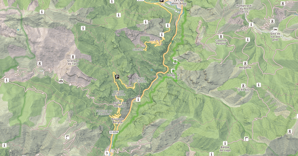 Map preview of Sentier Valléen