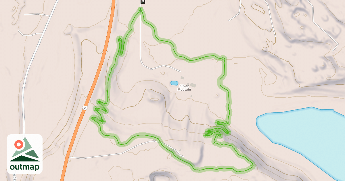 Map of Silver Mountain Hike & Bike Trail