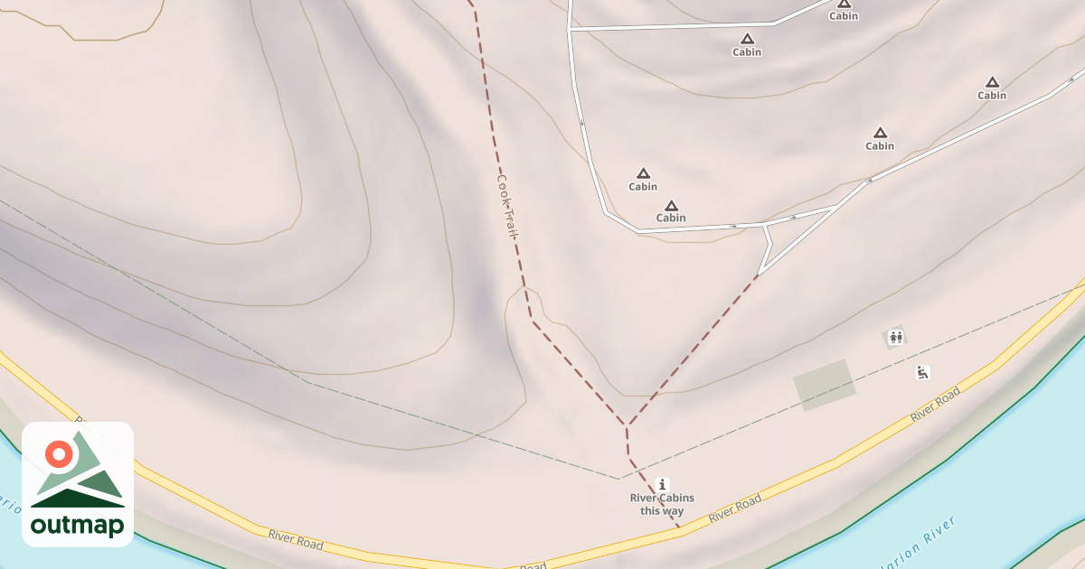 Map of Cook Forest State Park Trails