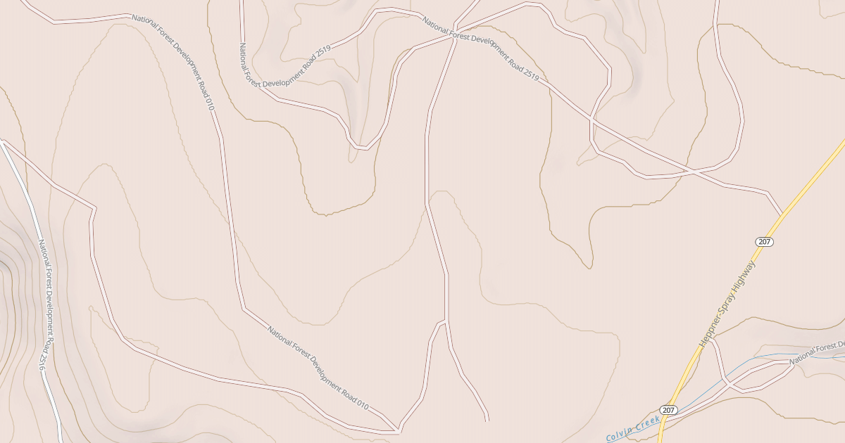 Map preview of USFS National Forest System Roads {4853F522-F413-4A69-B110-3E83EAC3B2B8}