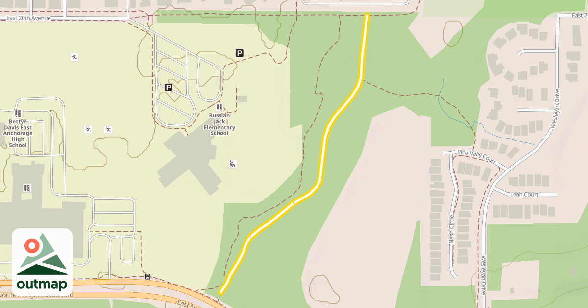 Map of Chester Creek Connector