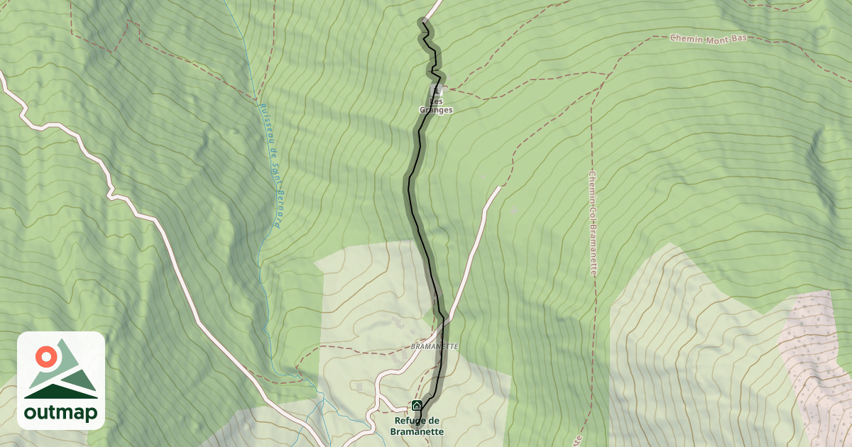 Map of Chemin de Bramanette