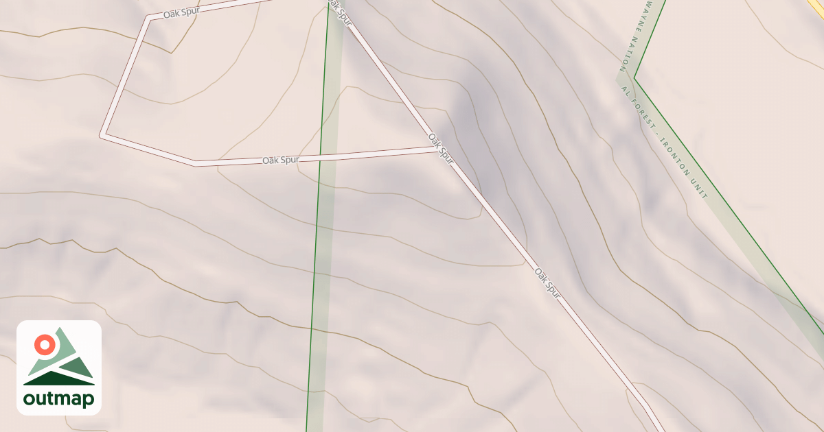 Map of Oak Spur Trail