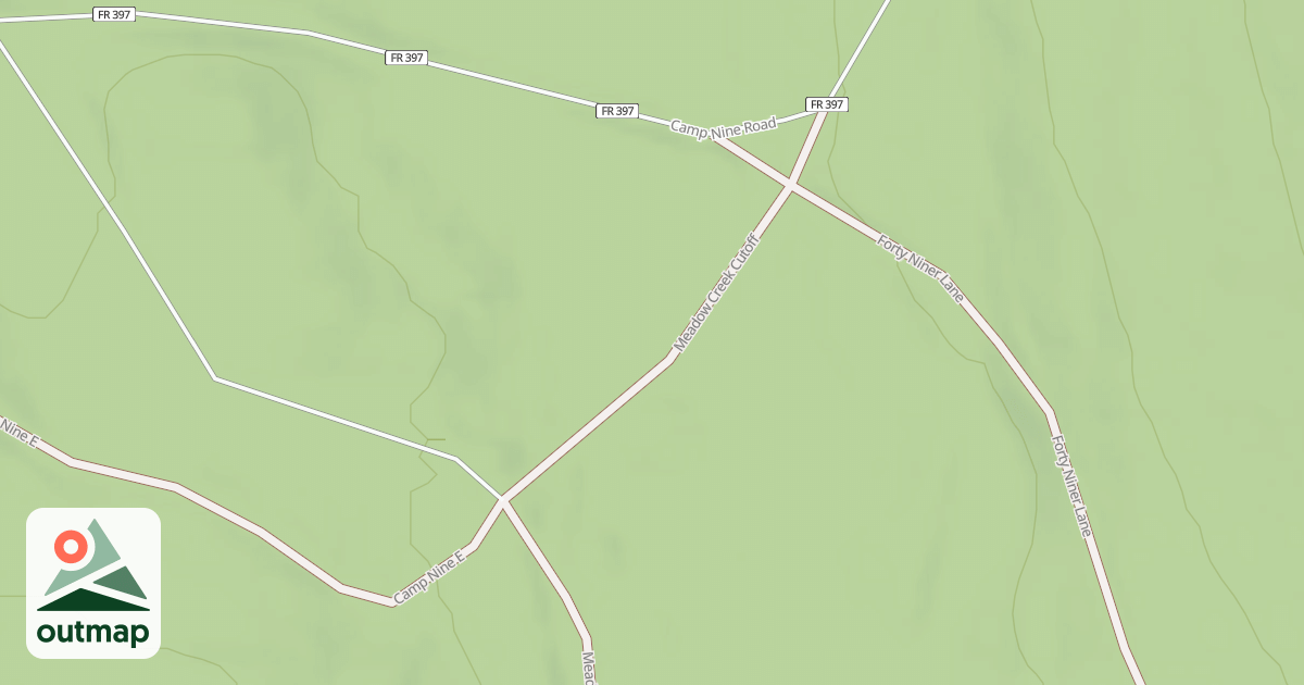Map of MEADOW CREEK CUTOFF D