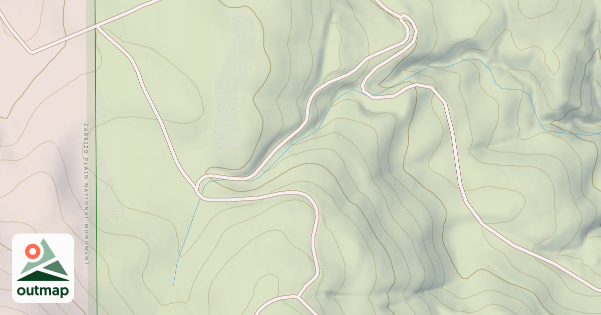 Map of 16049: Temblor Ridge