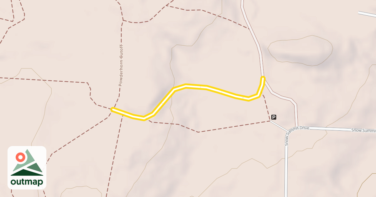Map of Powderhorn Peaks Loop Downhill