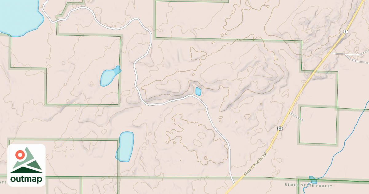 Map of EAST SUGAR LAKE ROAD