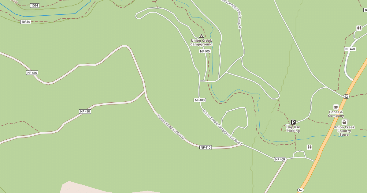 Map preview of UNION CREEK CAMPGROUND