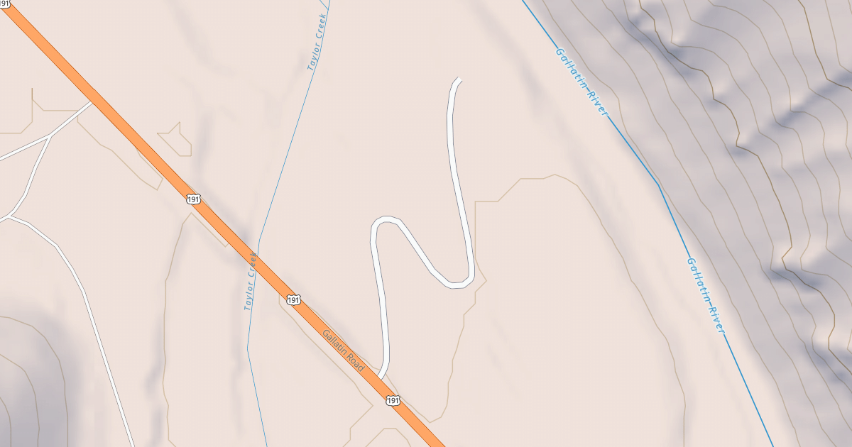 Map preview of GALLATIN RIVER ACCESS MP 33.9