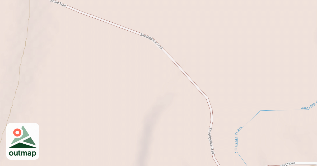 Map of Winter Trail To 70-Mile River Route