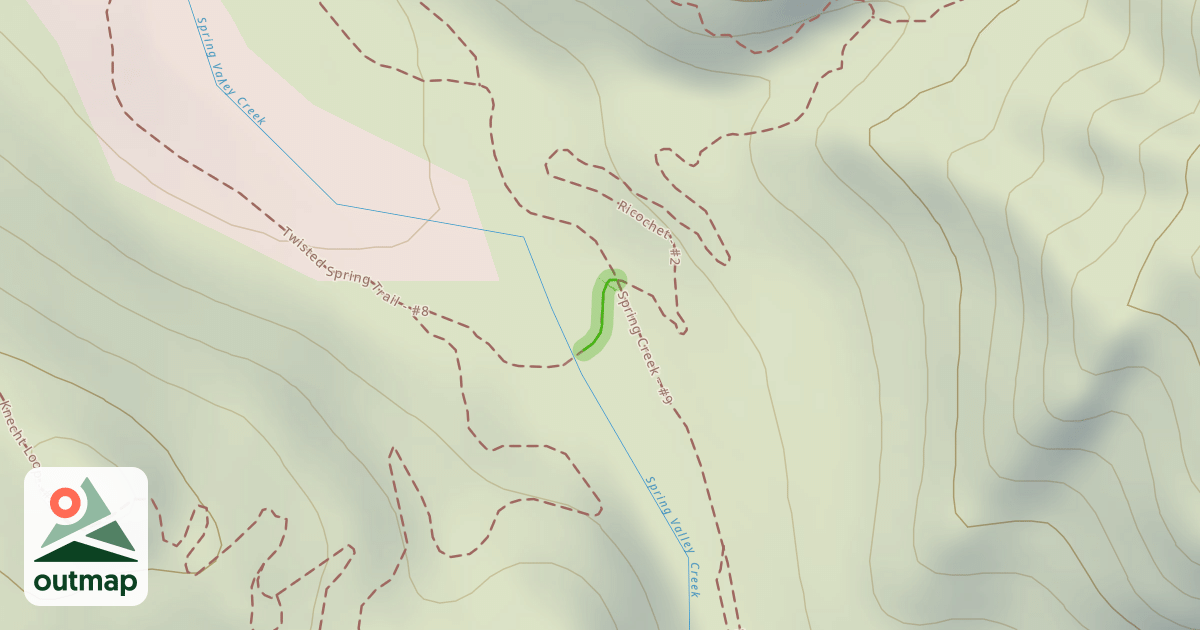 Map of Twisted Spring Trail