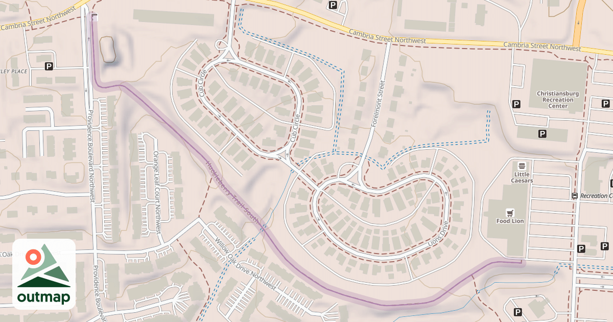Map of Huckleberry Trail South