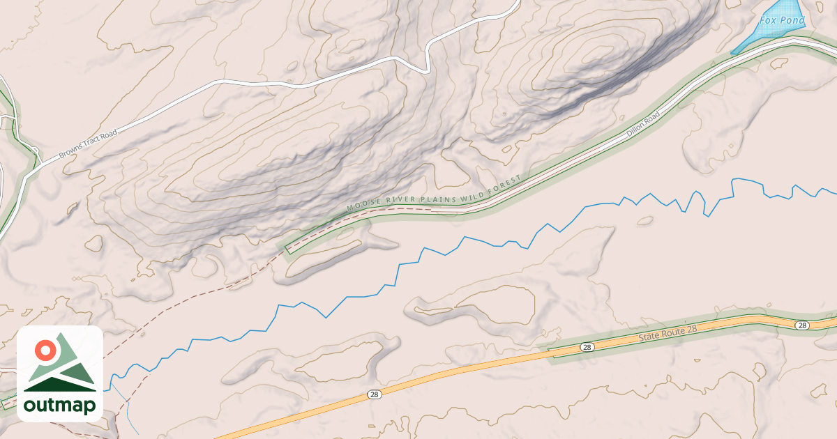 Map of Raquette Lake Railroad Trail