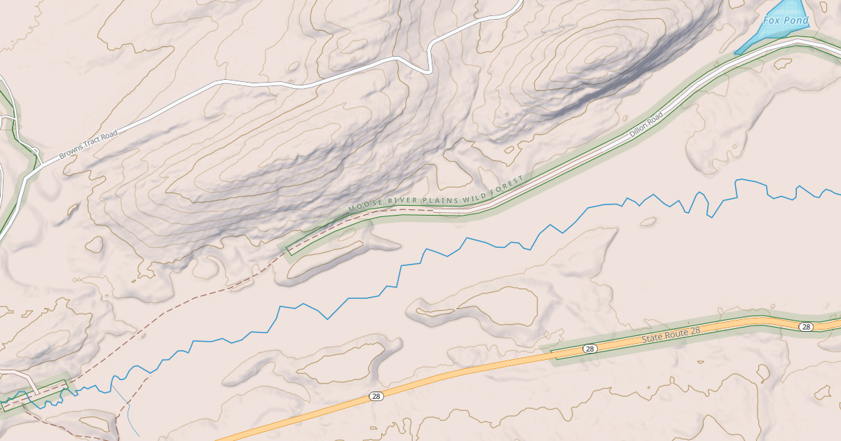 Map preview of Raquette Lake Railroad Trail