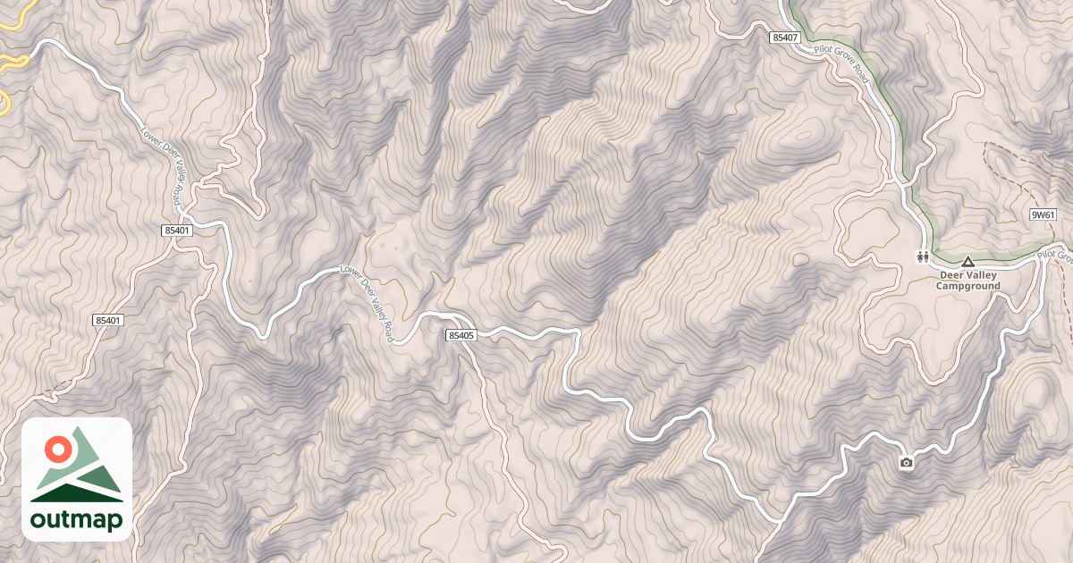 Map of LOWER DEER VALLEY