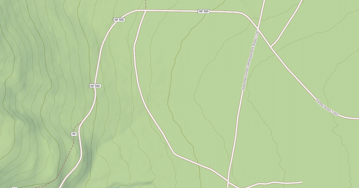 Map preview of USFS Motor Vehicle Use Map Roads {59D97E25-7B85-497D-94B4-2367A539CF92}