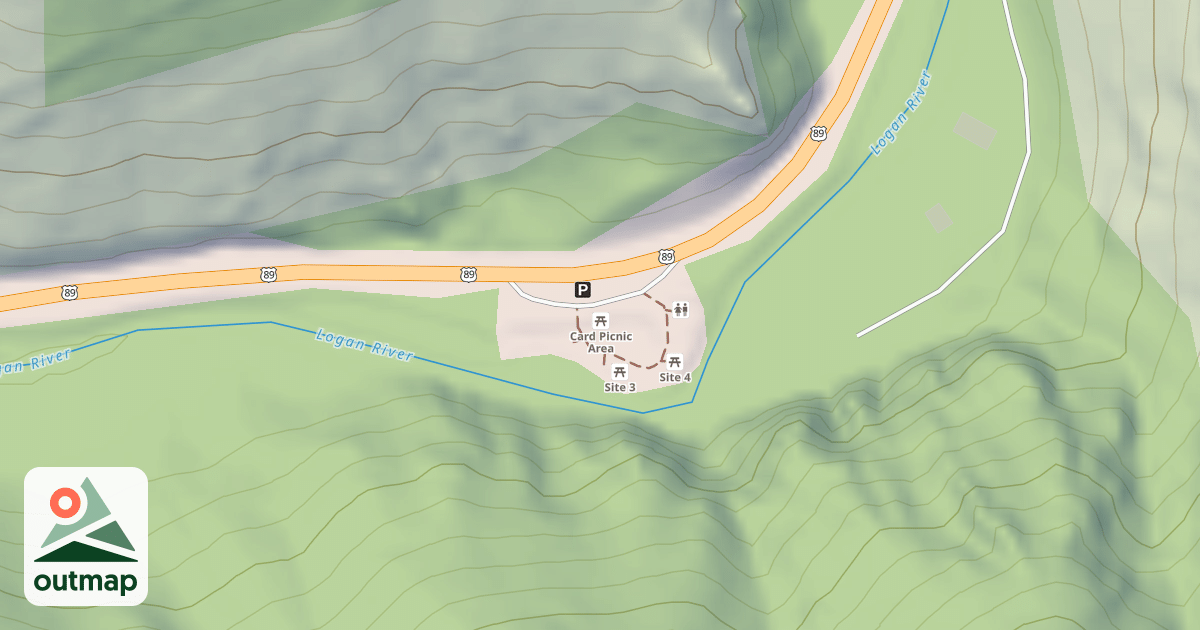 Map of CARD PICNIC AREA