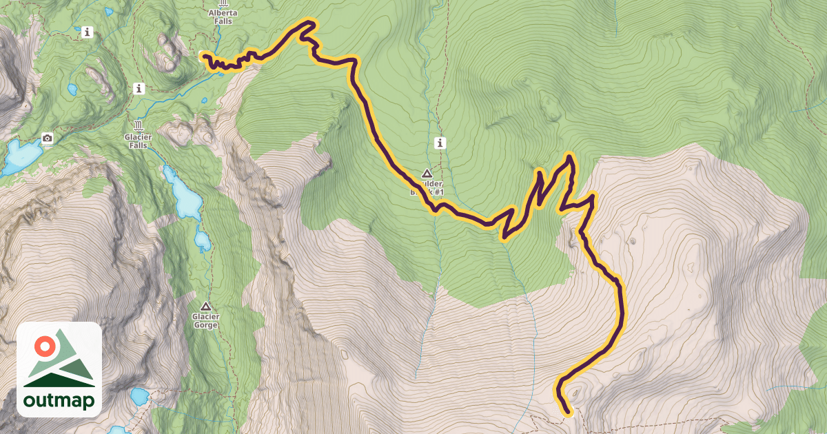 Map of North Longs Peak Trail