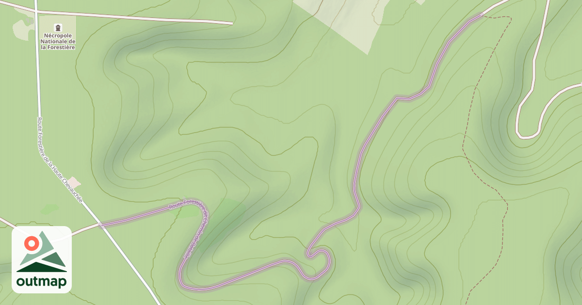 Map of Route Forestière dit Chemin de Bataille