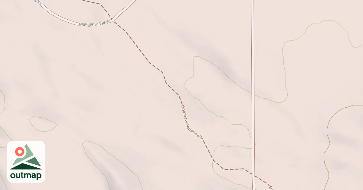 Map of Ogemaw Hills Trail