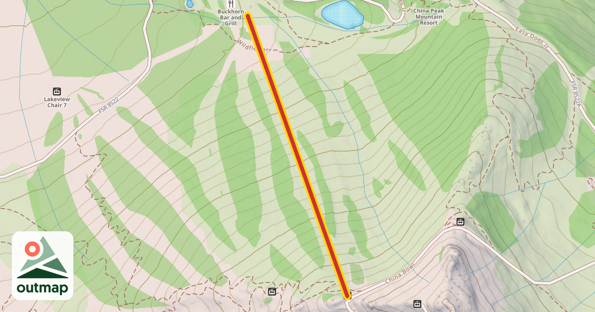 Map of Chair 2 - Buckhorn
