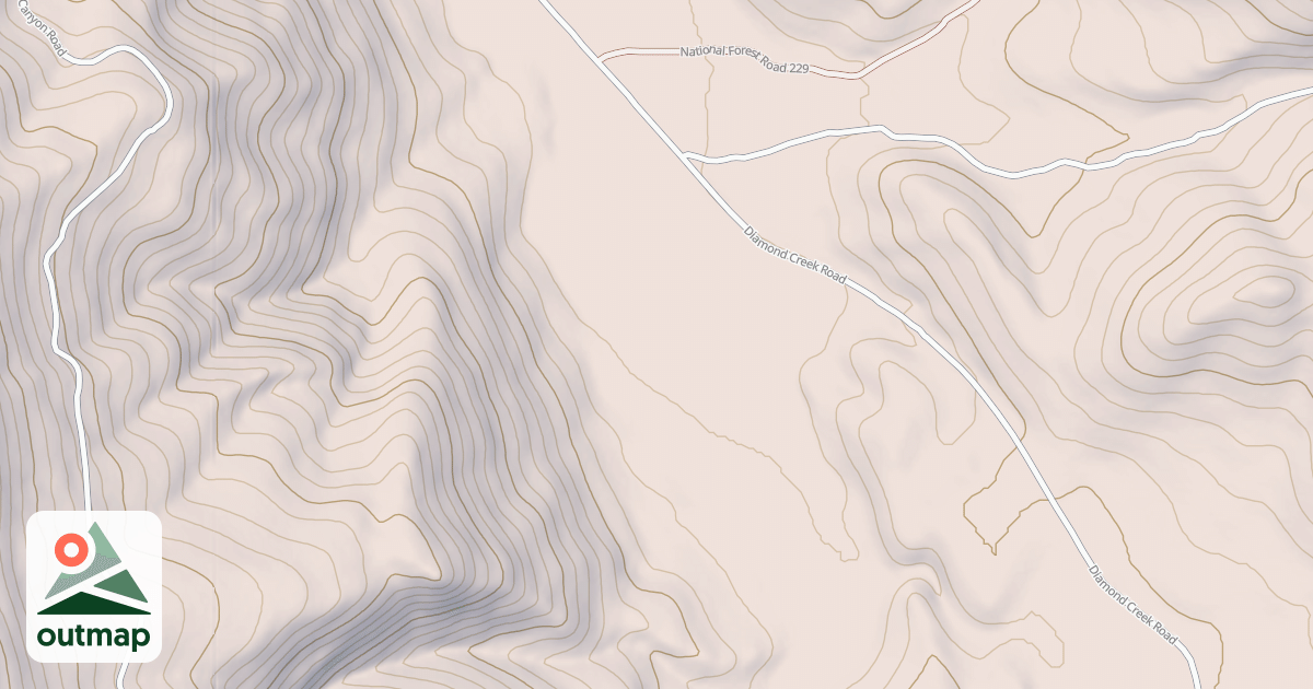 Map of DIAMOND CREEK
