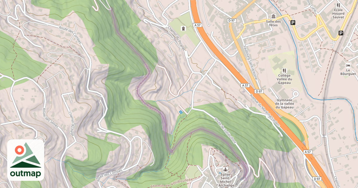 Map of Chemin de l'Alibran et des Aiguiers