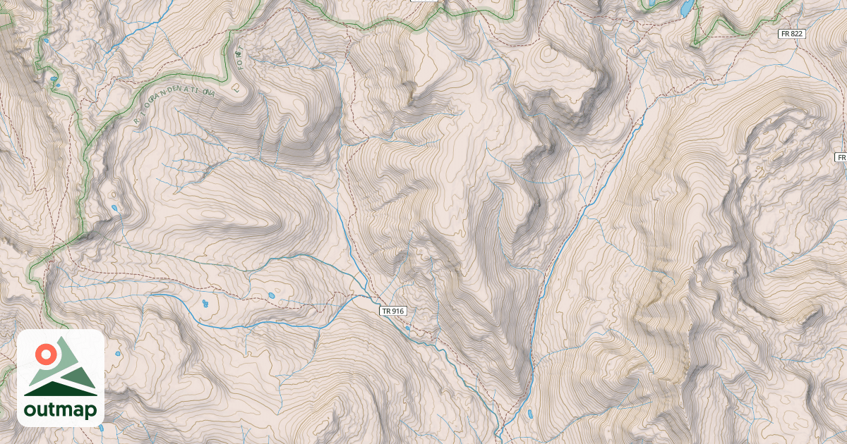 Map of East Fk. Middle Pole