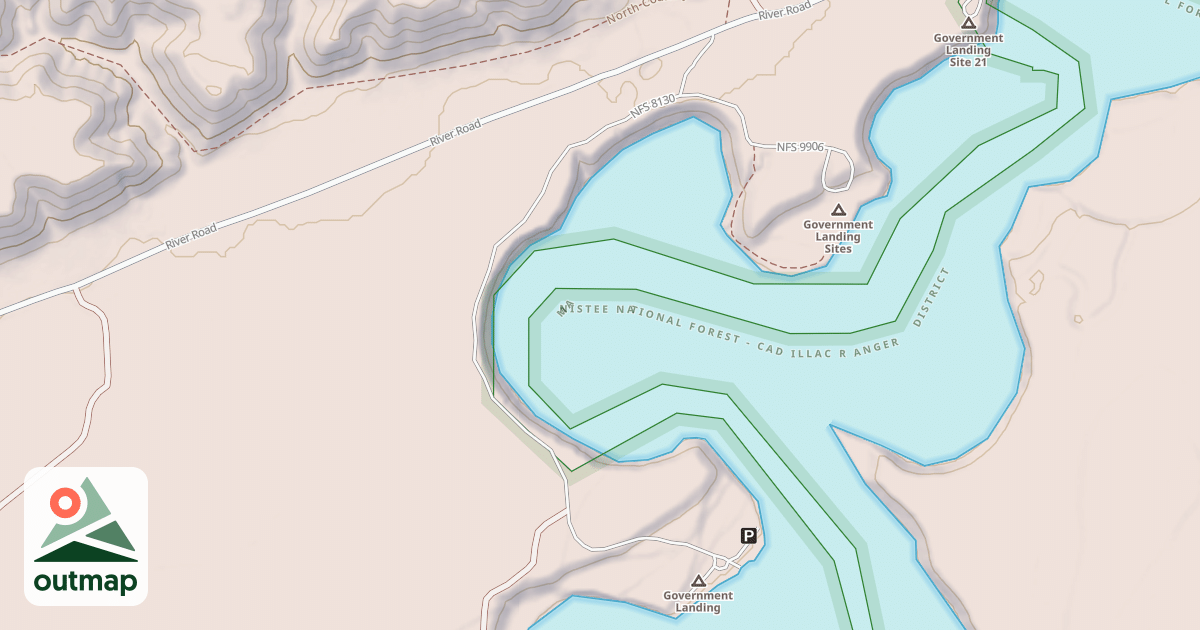 Map of GOVERNMENT LANDING ACCESS