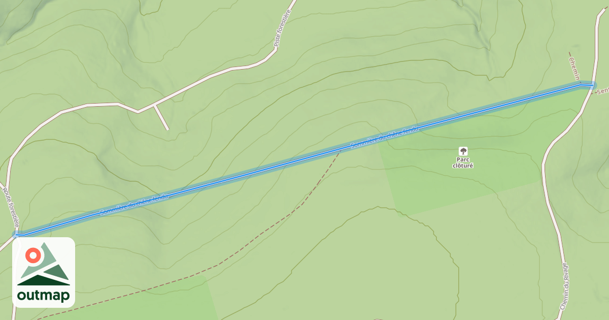 Map of Sommière du chêne fendu