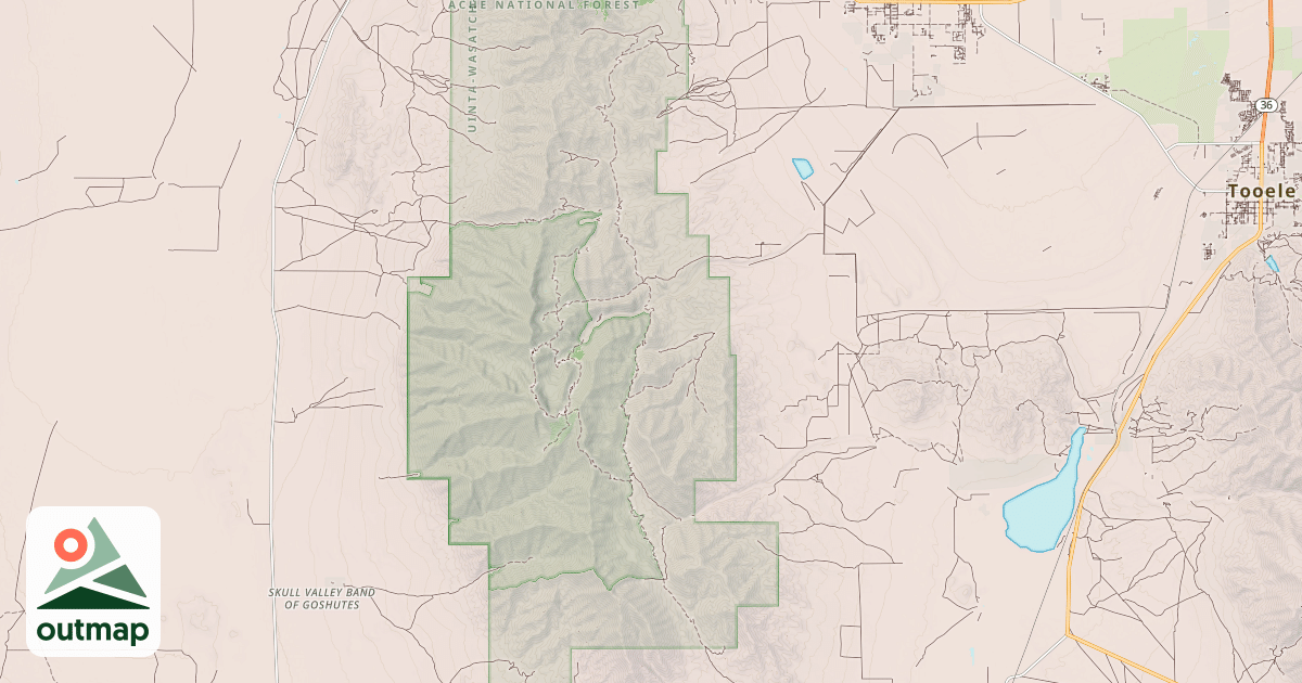 Map of Stansbury Front in Tooele