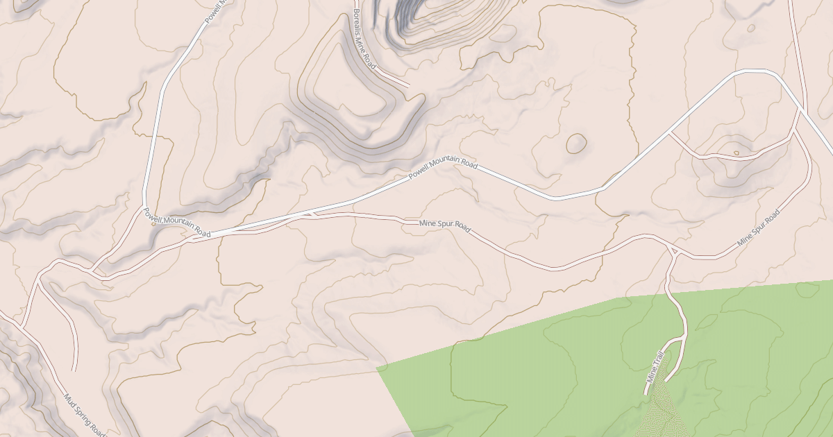 Map preview of MINE SPUR ROAD