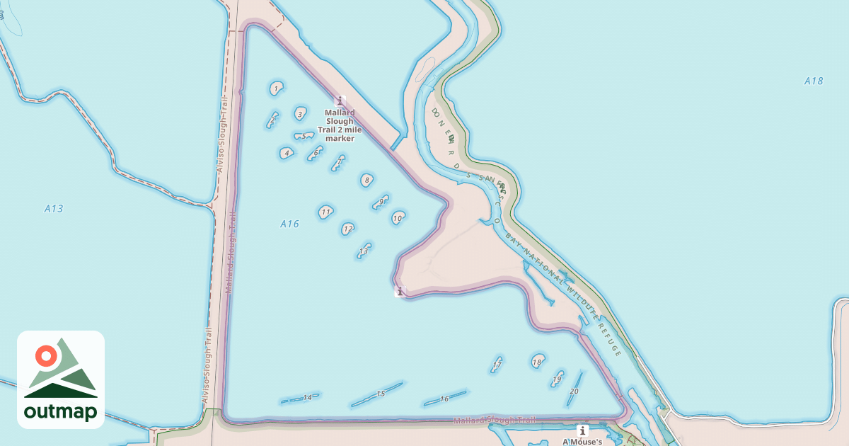 Map of Mallard Slough Trail