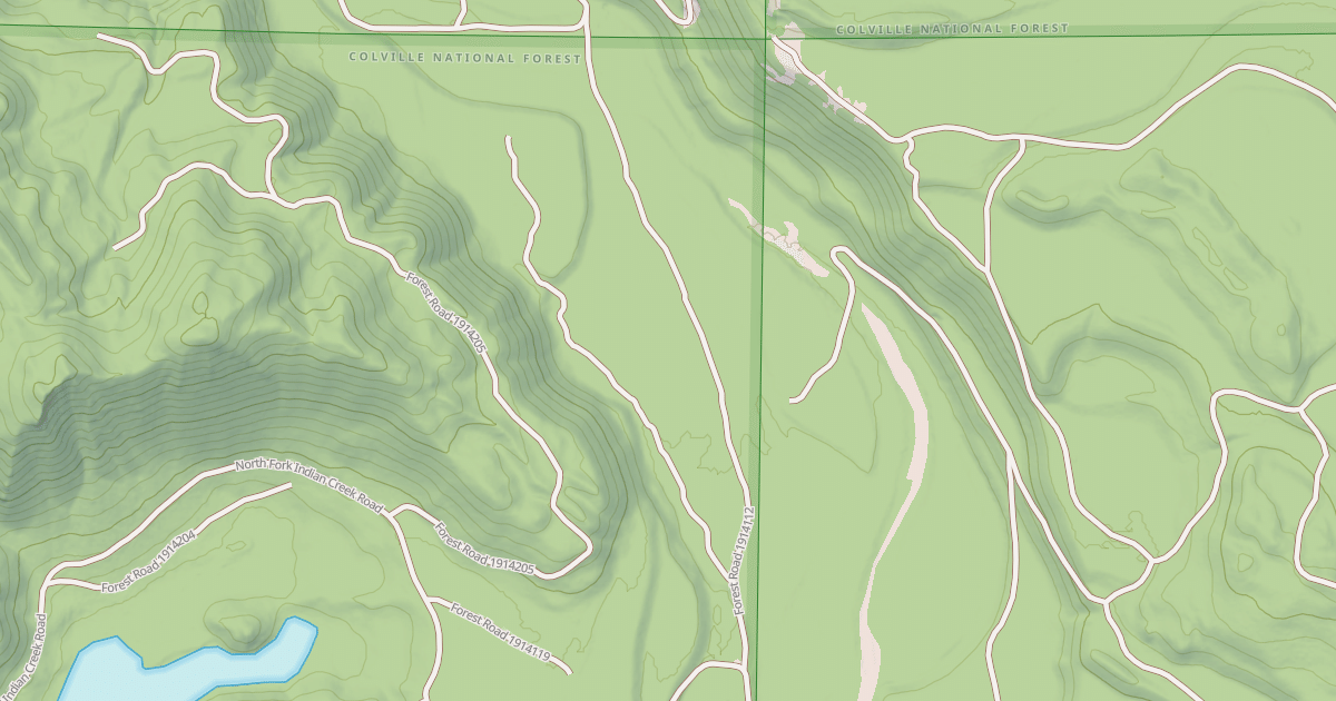 Map preview of USFS Motor Vehicle Use Map Roads {51513602-9123-401E-B891-187E2862AB7E}