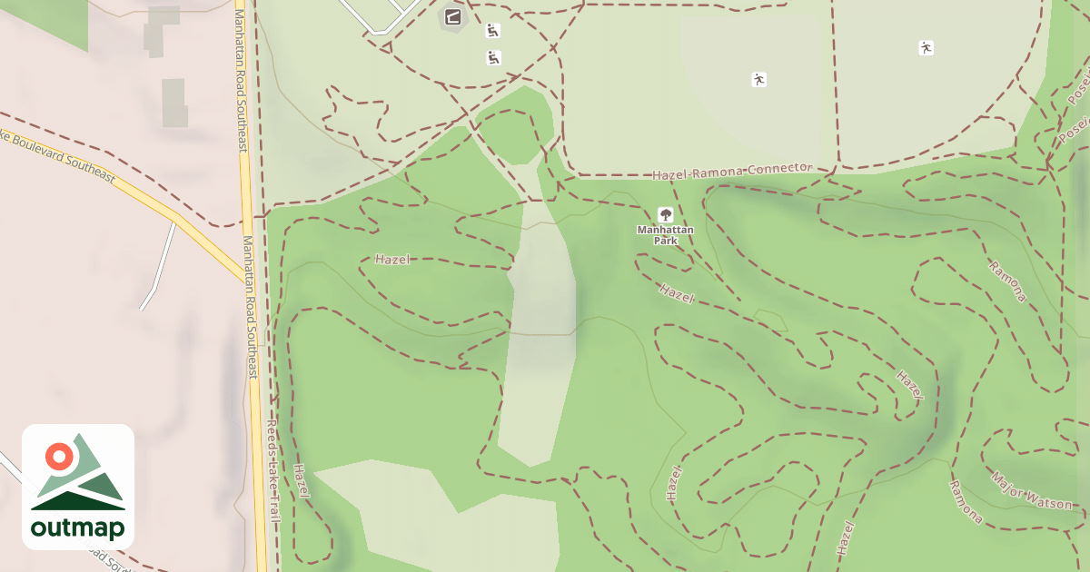 Map of Manhattan Park Sledding Hill