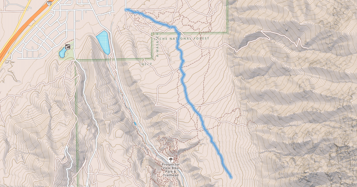 Map preview of Santaquin Bench Road