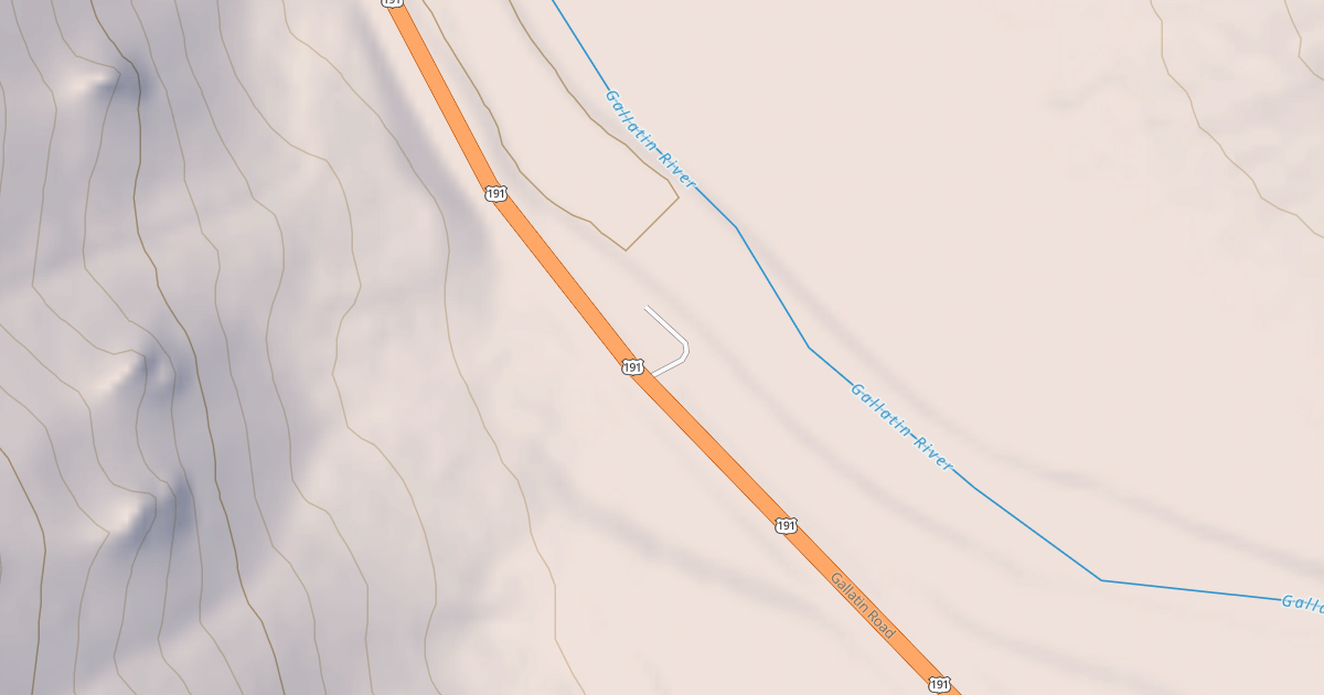 Map preview of GALLATIN RIVER ACCESS MP 34.2