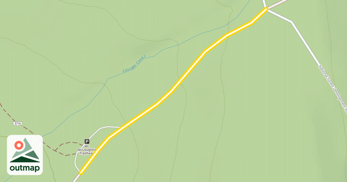Map of National Forest Development Road 3650
