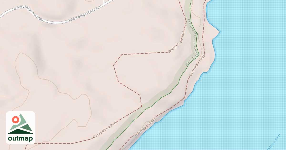 Map of Rocky Pond Path