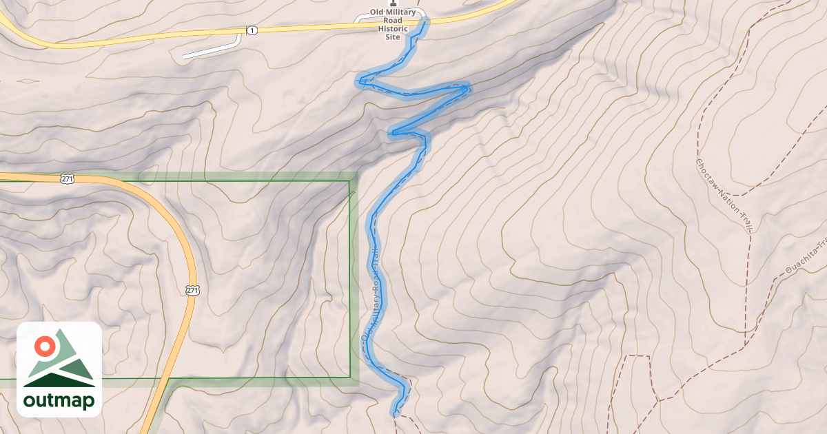 Map of Old Military Road Trail