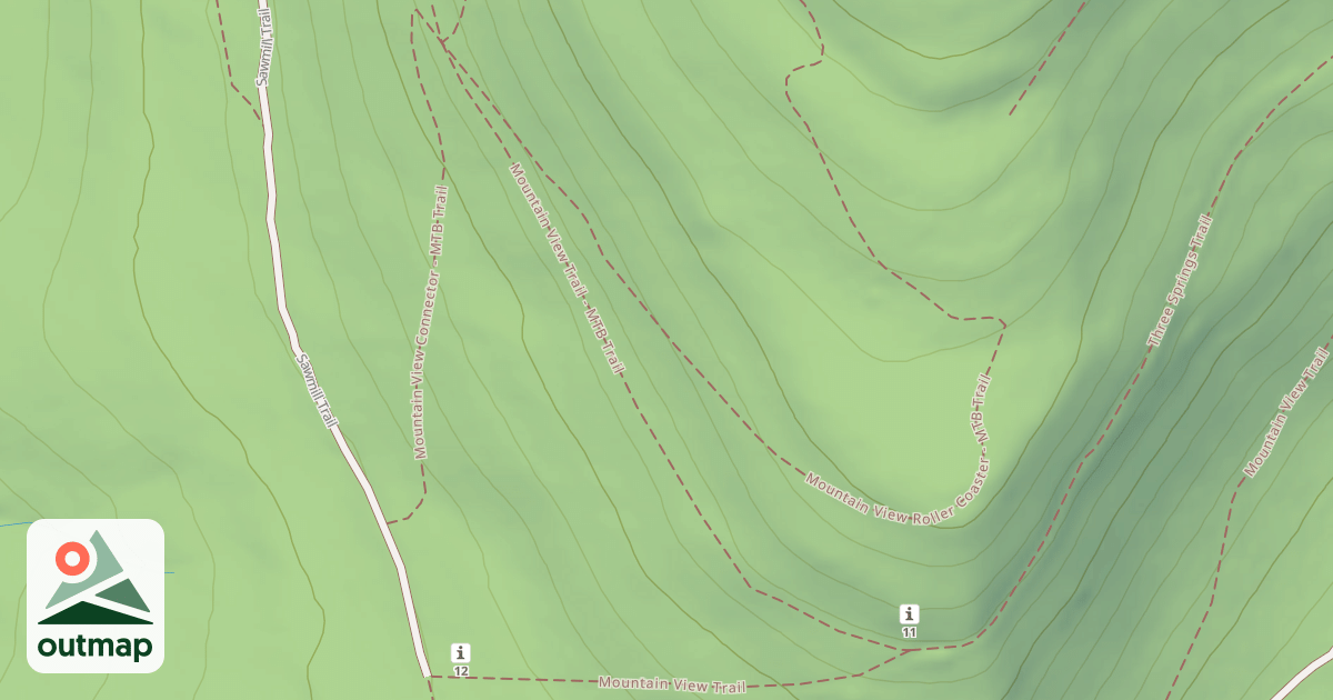 Map of Blue Knob State Park Trails