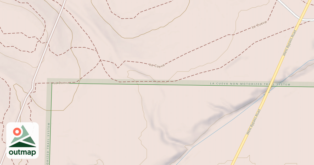 Map of Hackberry Trail System - La Cueva