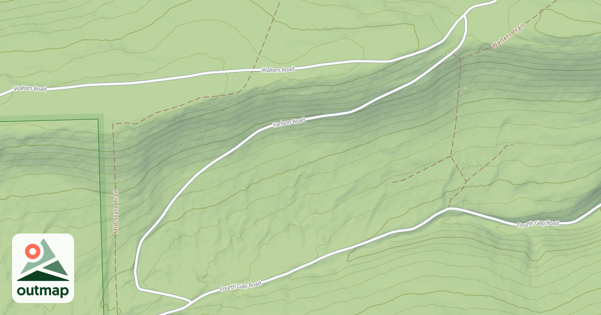 Map of Tiadaghton State Forest Snowmobile Trails