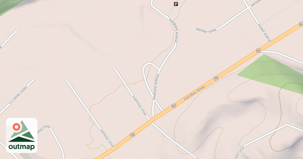 Map of WHITE SULPHUR OFFICE