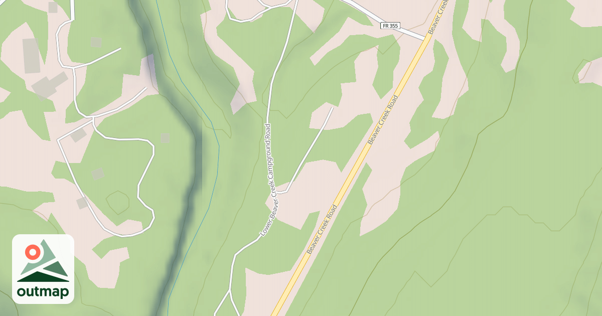 Map of LOWER BEAVER CR CG SPUR