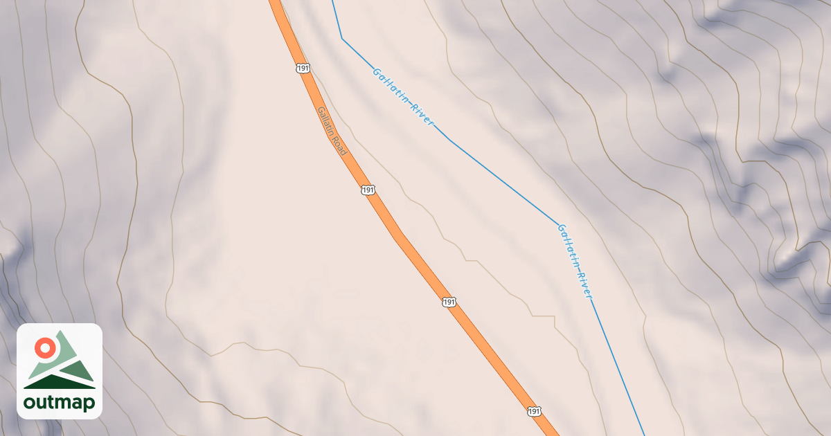 Map of GALLATIN RIVER ACCESS MP 39.3