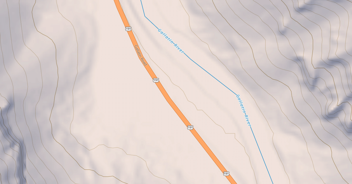 Map preview of GALLATIN RIVER ACCESS MP 39.3
