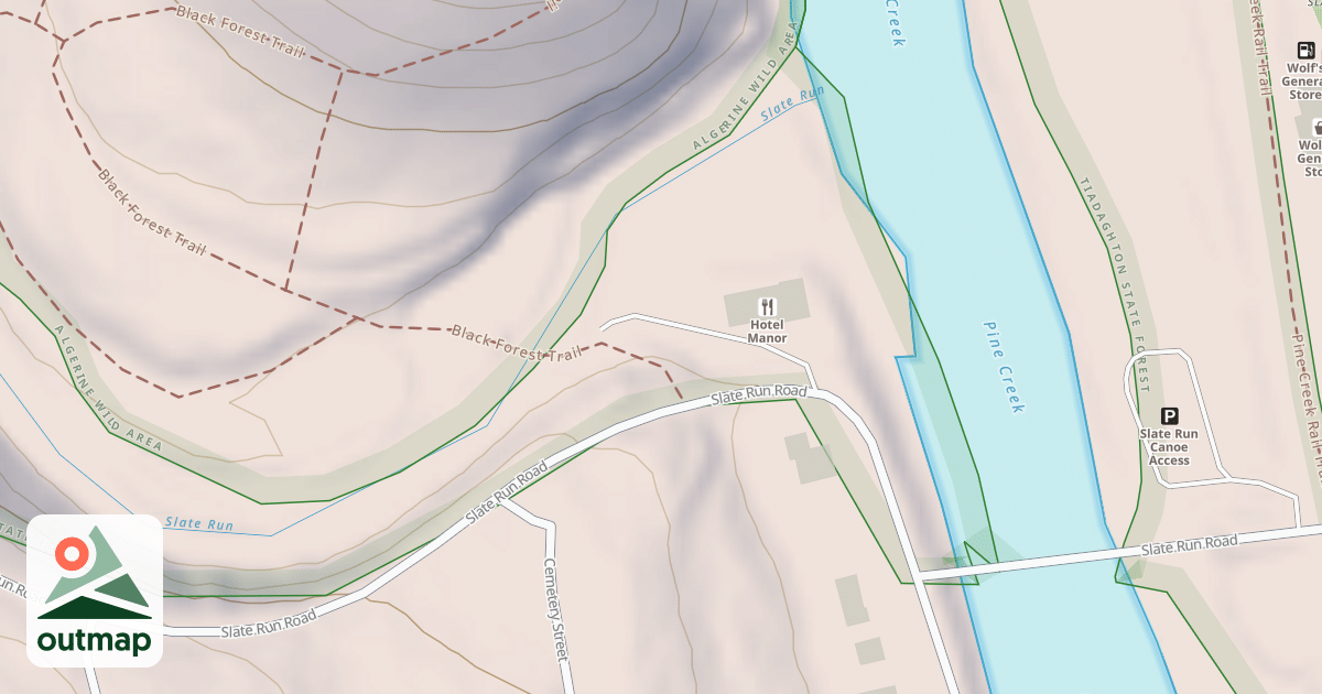Map of Coudy Pike Snowmobile Trails