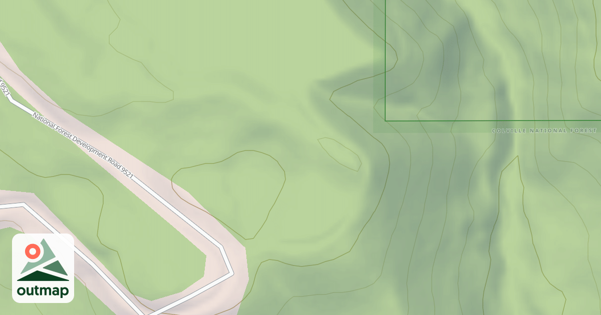 Map of NORTH FORK CHEWELAH SPUR